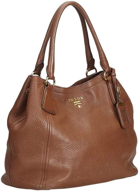 brown leather prada handbag|borsa prada leather.